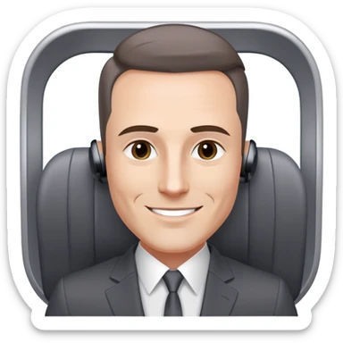 Gender: Male Hair: Expensive salon fade with Bluetooth earpiece Face: Botox-smooth forehead, veneer smile Clothes: Custom-tailored charcoal suit Action: Merging Excel models on Surface Pro during flight sticker