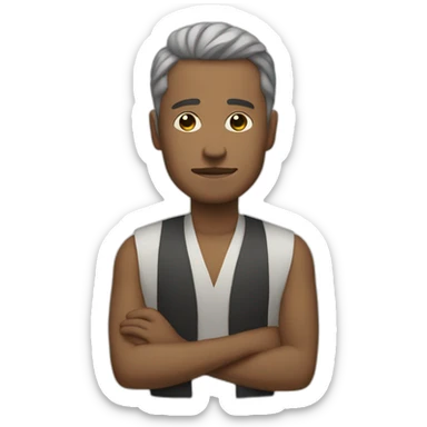 Rich man being calm and zen  sticker