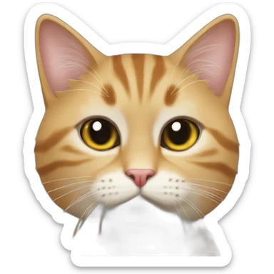 angr y cat sticker