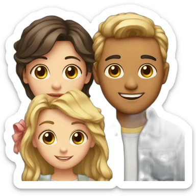 3 girls and 1 boy all fair sticker