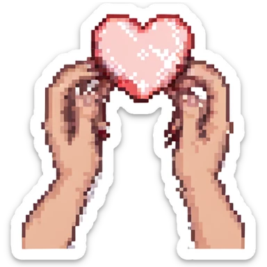 hands holding a heart for life insurance sticker