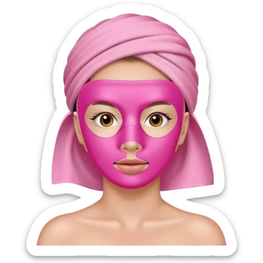 Pink facemask spa beauty  sticker