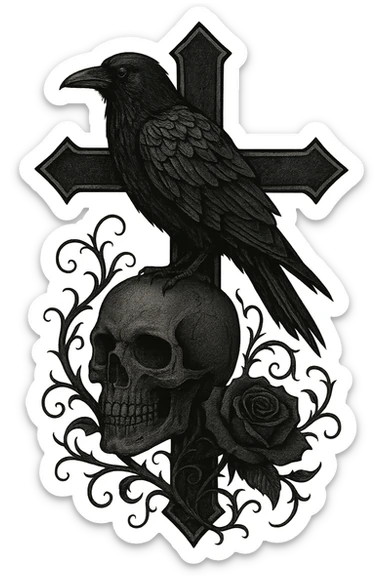 goth object, remove background sticker