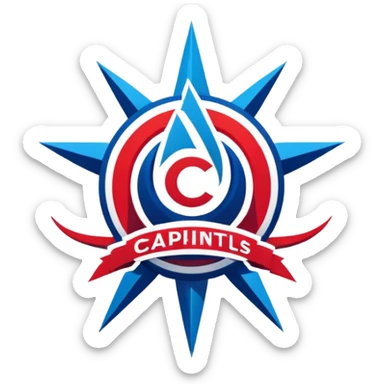 Delhi Capitals cricket team logo, blue and red color scheme with DC letters sticker