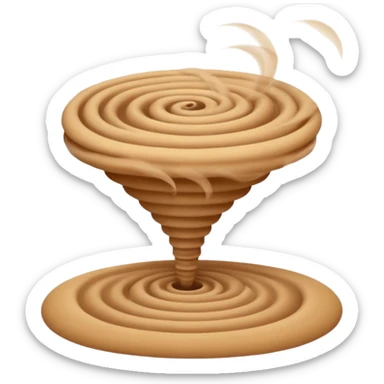 A dust devil swirling lightly in a small circular motion. sticker