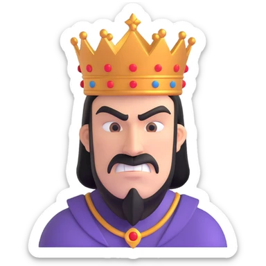 The sinister king, not cartoon like sticker