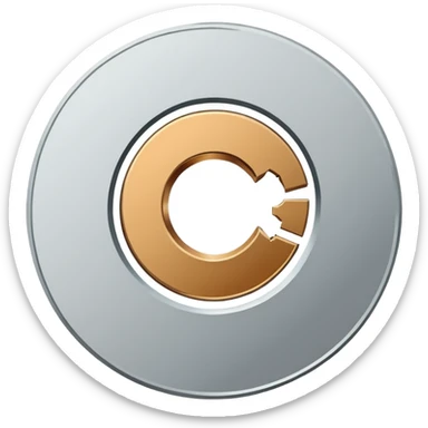 Minimal line-art icon of a small broken coin or downward arrow inside a circle, clean modern style, simple outlines, no background, transparent, represents “losses / setbacks sticker