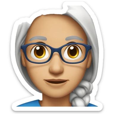 Mujer de 30 años profeora e inglés, alta, peso medio, ojos azules  sticker