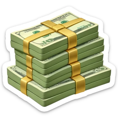 pile of cash sticker