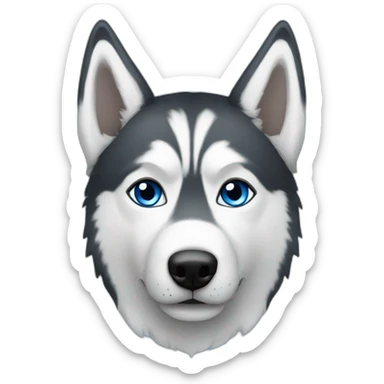 Huskie blue eyes sticker
