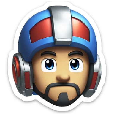 Mega Man volnutt with a mega man legends art style sticker