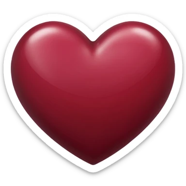 Maroon heart sticker