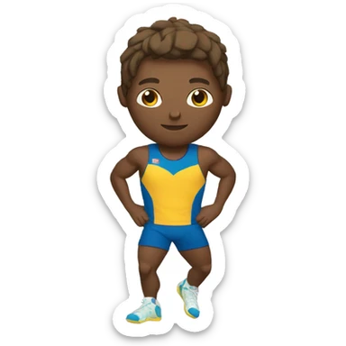 Male beach volleyball player sticker