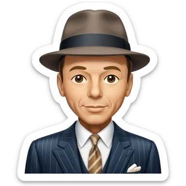 frank sinatatra pinstripe gangster sticker