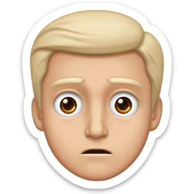 confused face inspired by 1844 US election, historical context, expressive sticker