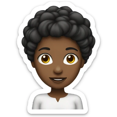 Mujer negra, cabello corto rizo sticker