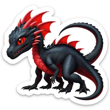  Shiny Gloomy Dark Spooky Draco-Salandit (full body) sticker