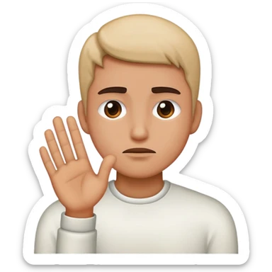 Person refusing an offer sticker