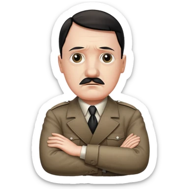 hitler crossing his arms to signal no sticker