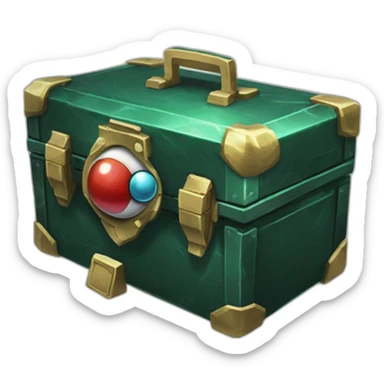 Pokemon Game LootCase Color DarkGreen Rich Treasure Legendary Epic Pokeballs Pokemons and Pokemon Items Inside this have Shiny Glow sticker