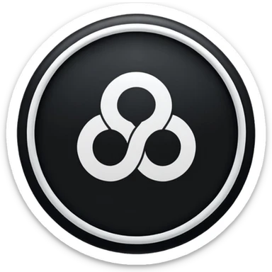 Black circle with “MB” written on in the middle of it. Nothing else sticker