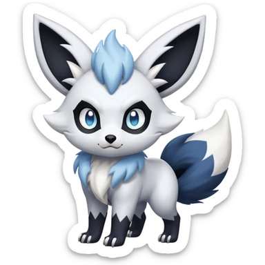 Cool Cute Kawaii Absol-Zorua-Pokemon-fakemon-hybrid-animal Full Body  sticker