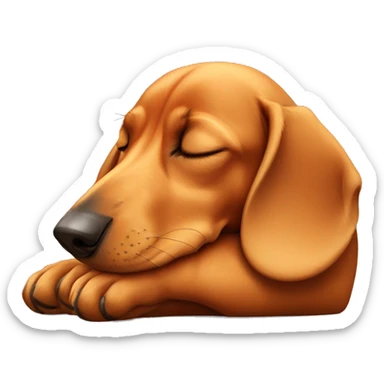 Dachshund sleeping sticker