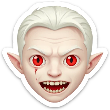 Boy albino vampire sticker