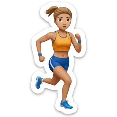 create a stocky female runner sticker