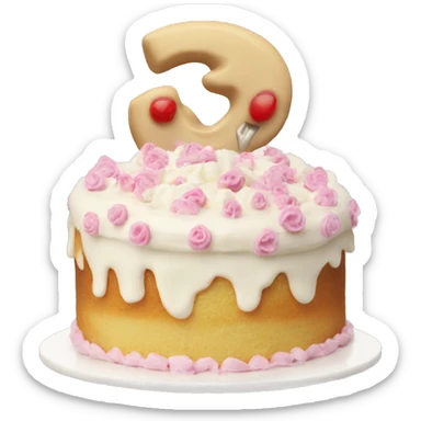 vanillga donate cake  sticker