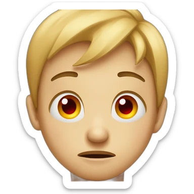 Sad emoji Face with itchy red eyes sticker