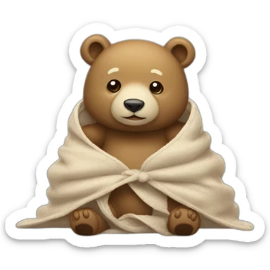 Kleiner Bär mit Decke sticker