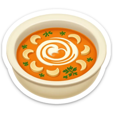 Soup realistic restaurant style  sticker