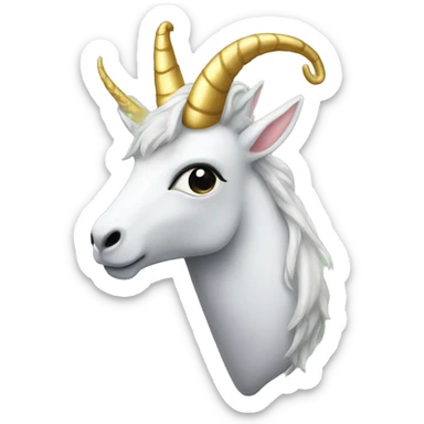 capricorn with unicorn horn sticker