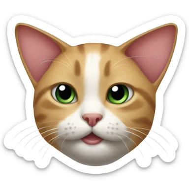 Folded ear cat sticker