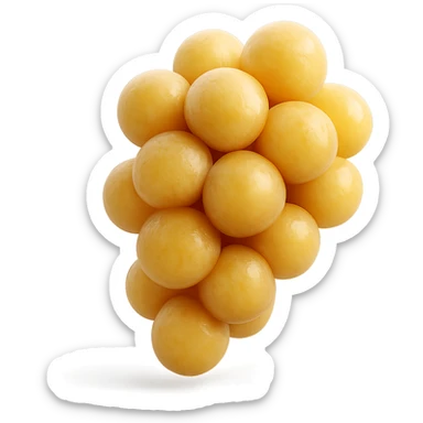 CELLULA DI GRASSO (ADIPOCITA) GIALLA A GRAPPOLO, IPERREALISTICI 4K, FLUTTUANO IN ARIA sticker