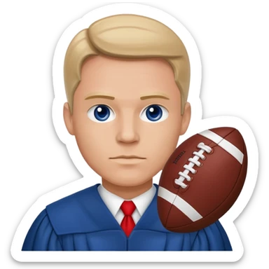 judge american football blue (#00A3E0) and red (#F9423A) sticker