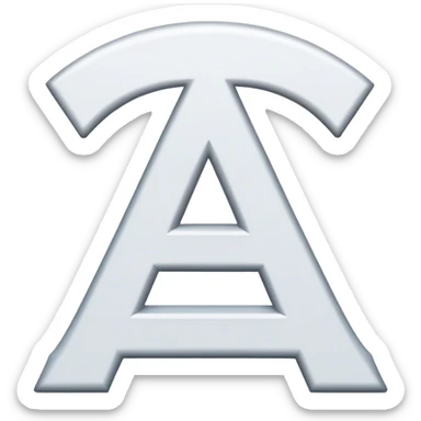 Create a 'translate' emoji that contains the letter A and a japanese symbol. sticker