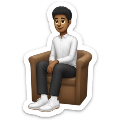  black loafers white socks sticker