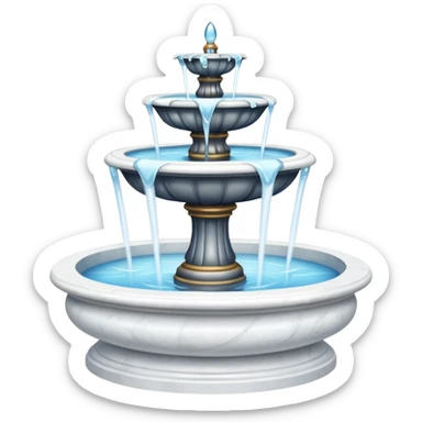 white fountain sticker