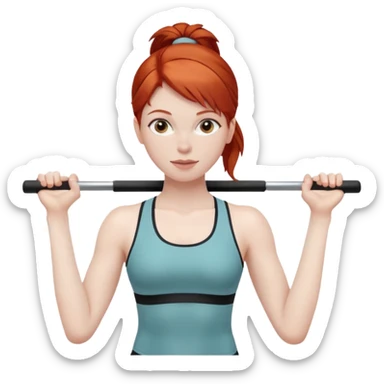 pilates girl whit redhead  sticker