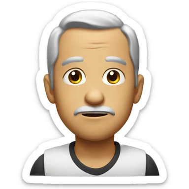 a desperate-looking character sticker