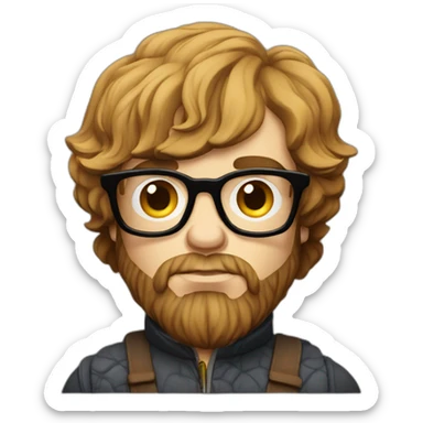 tyrion lannister as a hipster with macbook sticker