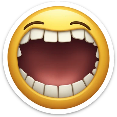 Man with a massive creepy grin sticker