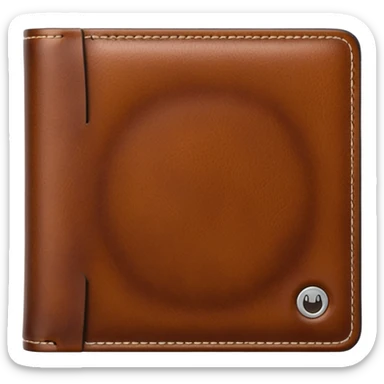 Bi-fold wallet – classic foldable leather wallet.
 sticker