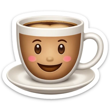 Cup of coffee smiling  sticker