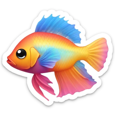 Sunset gradient beta fish sticker