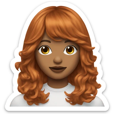 Ruiva com curtain bangs, 24 anos  sticker