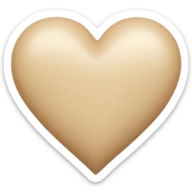 Beige heart  sticker