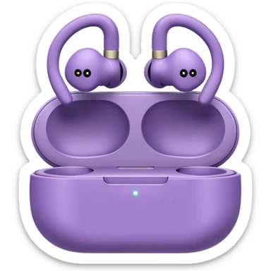 Light Purple digital wireless earbuds that wrap over the ear sticker
